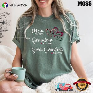 Custom Birthday Grandma Gifts Heart Comfort Colors Shirt