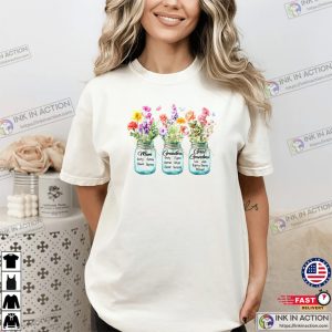 Custom Floral Jars Grandparents Day Gifts Comfort Colors Shirt Custom Floral Jars Grandparents Day Gifts Comfort Colors Shirt
