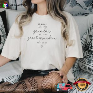 Custom Great Grandma Gift, Happy Grandparents Day Comfort Colors Shirt