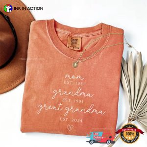 Custom Great Grandma Gift, Happy Grandparents Day Comfort Colors Shirt