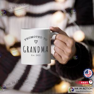 Custom Promoted to Grandma and Grandpa Matching Cup 2 InkInAction.com