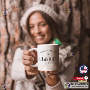 Custom Promoted To Grandma And Grandpa Matching Cup