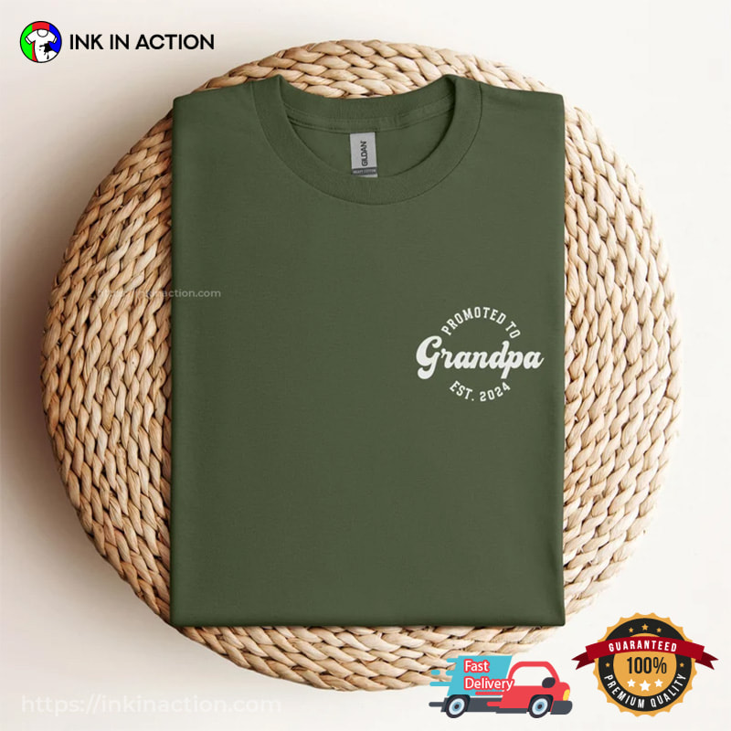 Custom Promoted To Grandpa, Pregnancy Announcement Gifts Shirt Custom Promoted To Grandpa, Pregnancy Announcement Gifts Shirt