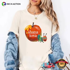 Custom Shana Tova Apple Honey Rosh Hashanah Snack Comfort Colors Shirt 3 InkInAction.com