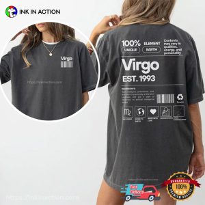 Custom Zodiac Birthday Gift Virgo Comfort Colors Shirt