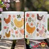 Cute Floral And Chicken Boho Cup, Chicken Lovers Gifts