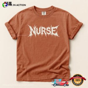 Death Metal Nurse, Healthcare Worker Gothic Style Comfort Colors Shirt