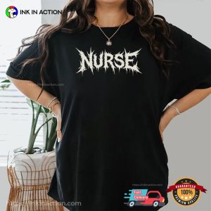 Death Metal Nurse, Healthcare Worker Gothic Style Comfort Colors Shirt Death Metal Nurse, Healthcare Worker Gothic Style Comfort Colors Shirt