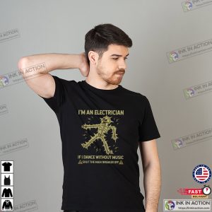 Funny Electrician Skeleton Tee