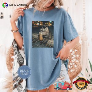 Funny Otter Drinking Coffee Meme Comfort Colors Shirt