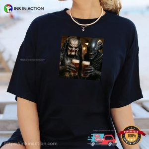 Funny Sci-fi Alien Cheers, Predator And Alien Movie Comfort Colors Shirt