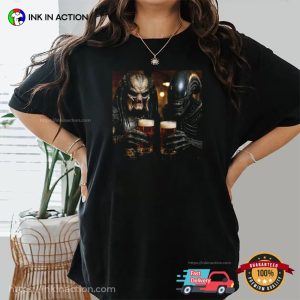 Funny Sci-fi Alien Cheers, Predator And Alien Movie Comfort Colors Shirt