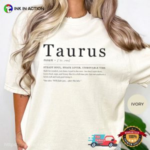 Funny Taurus Definition Horoscope Gifts Comfort Colors Shirt