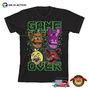 Game Over Five Nights at Freddy's Mascot Heads Shirt 3 InkInAction.com