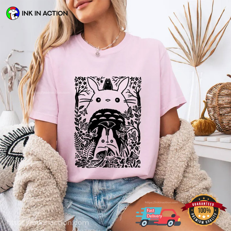 Ghibli My Neighbor Totoro In The Jungle Comfort Colors Shirt Ghibli My Neighbor Totoro In The Jungle Comfort Colors Shirt