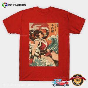 Great Wave Art Mai Shiranui Retro Gaming T-shirts