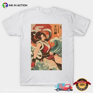 Great Wave Art Mai Shiranui retro gaming t shirts 2