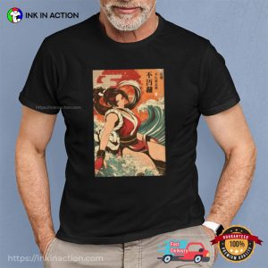 Great Wave Art Mai Shiranui Retro Gaming T-shirts