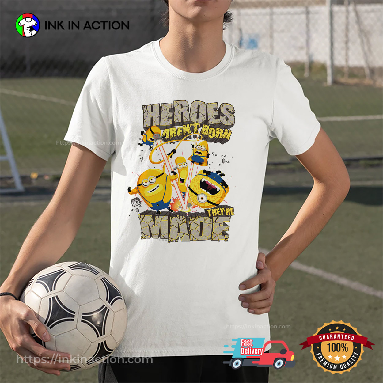 Heroes Aren't Born They're Made Funny Despicable Me 4 Minions Shirt Heroes Aren't Born They're Made Funny Despicable Me 4 Minions Shirt
