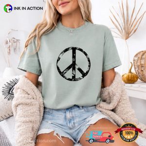 Hippie Peace Sign Retro Comfort Colors Shirt