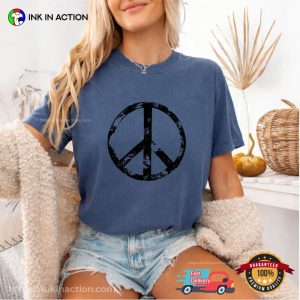 Hippie Peace Sign Retro Comfort Colors Shirt 2 InkInAction.com