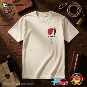 Japanese Crane and Moon Vintage Japan Tee