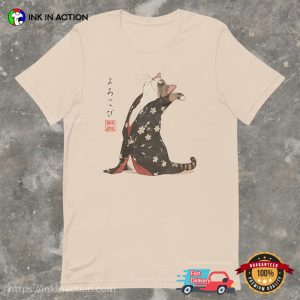 Japanese Dancing Cat Japanese Streetwear Tee 2