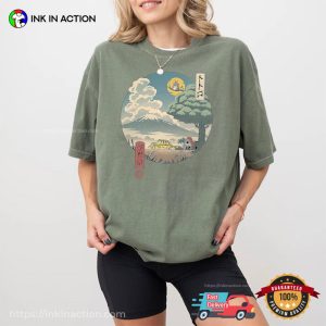 Japanese Fuji Mountain My Neighbor Totoro Art Comfort Colors Shirt 2 InkInAction.com