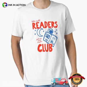 Late Night Readers Club Book Themed Shirts