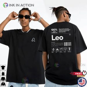 Leo Zodiac Sign, Horoscope Birthday Gift 2-sided Shirt