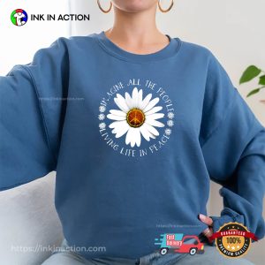 Living Life in Peace, Happy peace day Peace Sign Tee 3 InkInAction.com