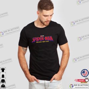 Marvel Studio Spiderman Brand New Day Logo Shirt 2 InkInAction.com