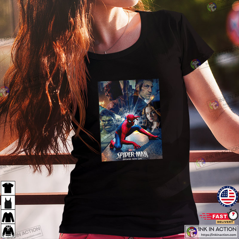 Marvel Studios Spider Man Brand New Day Poster Shirt 1 InkInAction.com