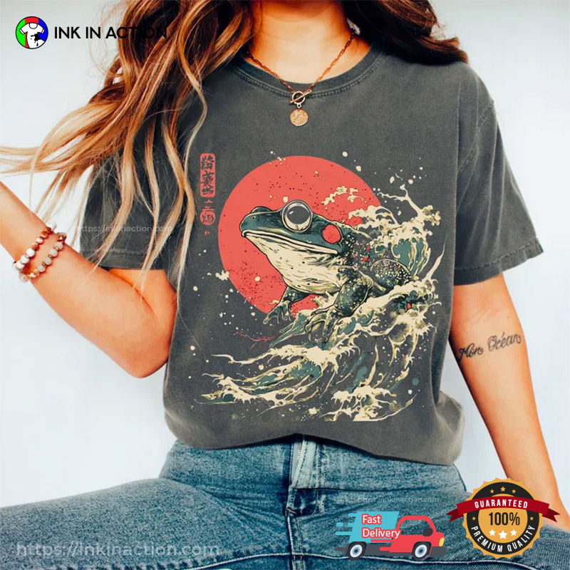 Matsumoto Hoji frog Kanagawa Great Wave Art Comfort Colors Shirt Matsumoto Hoji frog Kanagawa Great Wave Art Comfort Colors Shirt