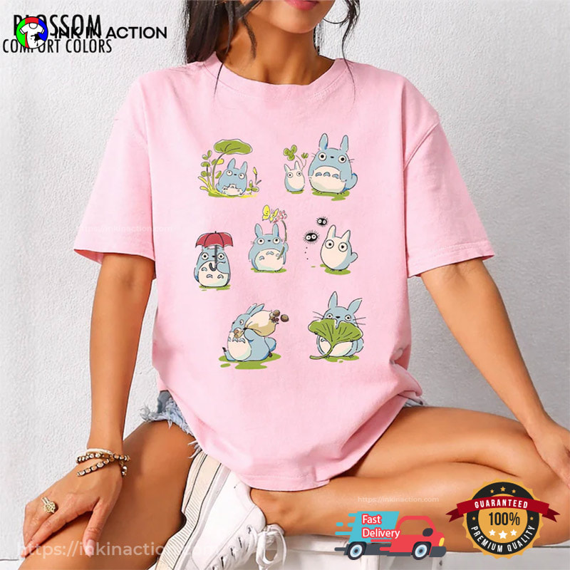 Mini Totoro, My Neighbor Totoro Ghibli Anime Comfort Colors Shirt