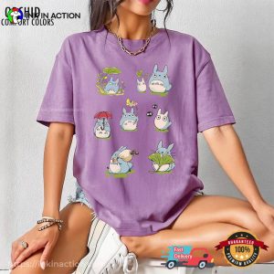 Mini Totoro, My Neighbor Totoro Ghibli Anime Comfort Colors Shirt 3 InkInAction.com