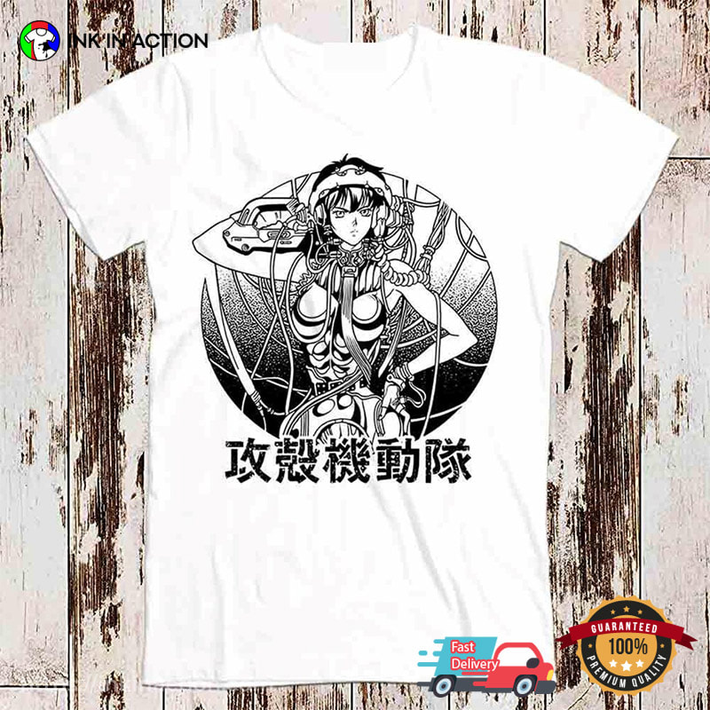 Motoko Kusanagi Ghost In The Shell Japanese Manga Shirt Motoko Kusanagi Ghost In The Shell Japanese Manga Shirt