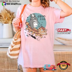 My Neighbor Totoro Catbus Japanese Anime Comfort Colors Shirt 3 InkInAction.com
