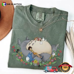 My Neighbor Totoro Sleeping Scence Comfort Colors Shirt 2 InkInAction.com