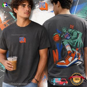 NYC Basketball Champions 2026 Statue Of Liberty Graffiti Style Shirt