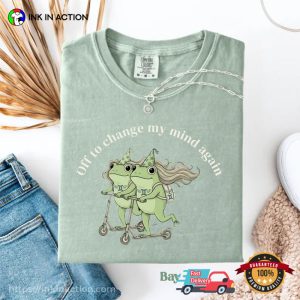 Off To Change My Mind Again Funny Gemini Frog Meme Comfort Colors Shirt