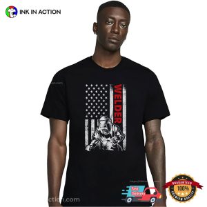 Patriotic Welder America Flag Shirt