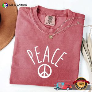 Peace Sign Hippie Peace Day Comfort Colors Shirt 2 InkInAction.com