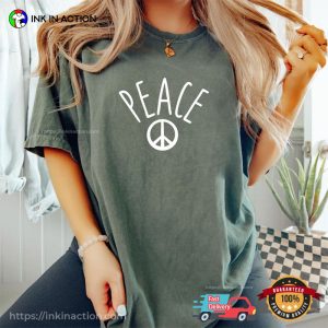 Peace Sign Hippie Peace Day Comfort Colors Shirt InkInAction.com