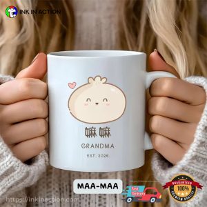 Personalized Grandpa Grandma Bao Dumpling Cup, Best Grandparent Presents
