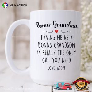 Personalized Name Bonus Grandma Gift Tea Mug 3 InkInAction.com