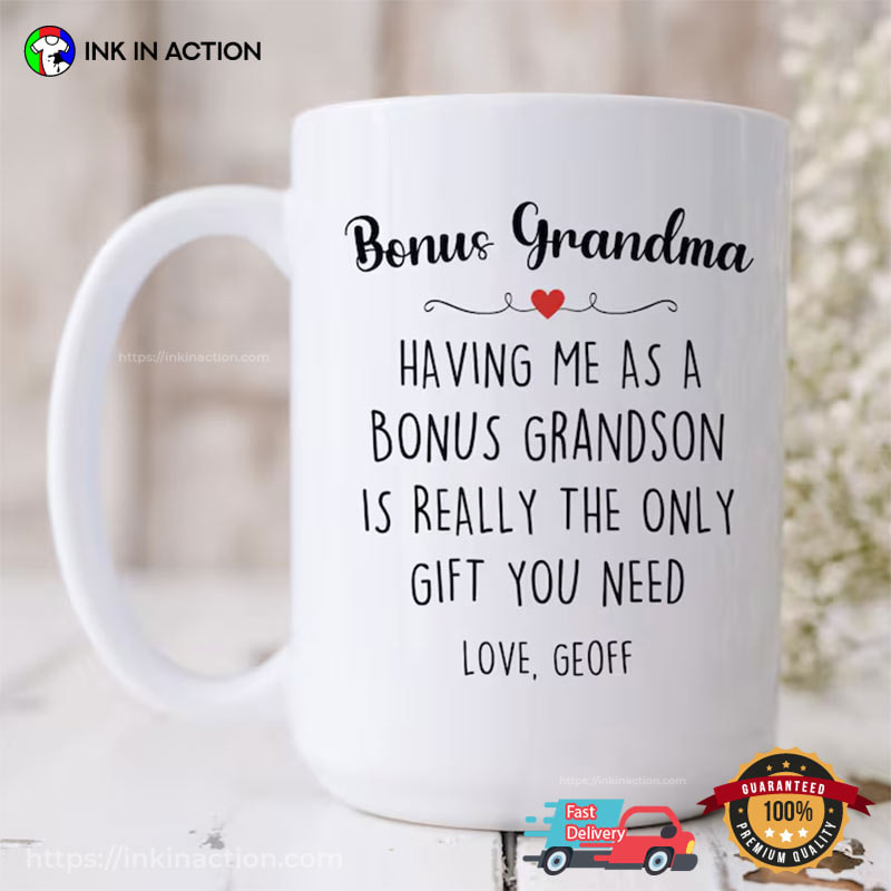 Personalized Name Bonus Grandma Gift Tea Mug Personalized Name Bonus Grandma Gift Tea Mug