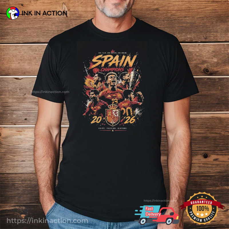 Pride Passion Victory Spain Champions WC26 Football Shirt Pride Passion Victory Spain Champions WC26 Football Shirt