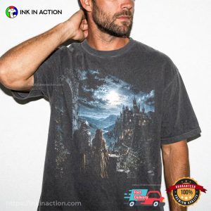Princess And Knight Medieval Castle Moonlit Night Comfort Colors Shirt 3 InkInAction.com