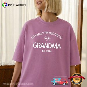 Promoted To Grandparents Personalized Grandparents Day Gifts​ Comfort Colors Shirt